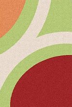 Оранжевый круглый ковер длинноворсовый  Highline 2805 9206 green