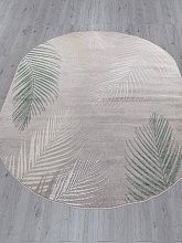 Овальный ковер LIMAN-A F167 GRAY-D.GREEN Овал