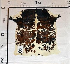 Меховой ковер из Италии-шкура ТРИКОЛОР M8