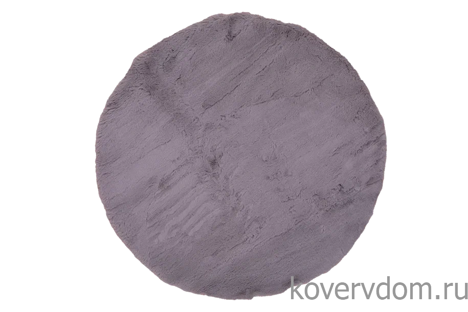 Ковер из искусственного меха Krolik 1000A T9082_GREY круг