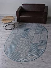 Овальный ковер голубой KAIR S160 BLUE Овал