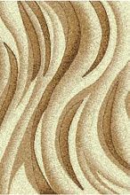 Ковер Турецкий кремовый с золотым рисунком длинноворсовый Super Shaggy Paris A 1002