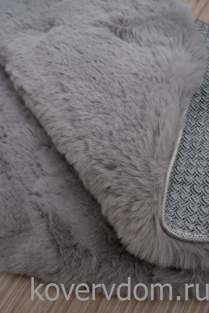 Ковер из искусственного меха Krolik 1000A T9082_GREY круг