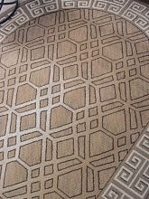 Овальный ковер обычный ворс PRAGA 06027A BEIGE / DARK VIZON Овал