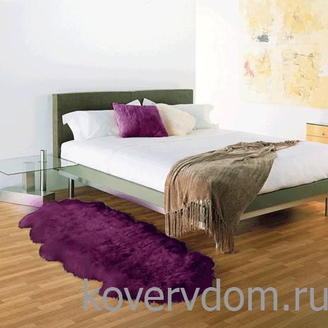 Овчина высокоплотная (накидка/ковер) ДВОЙНАЯ фуксия 