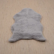 Ковер нестандартной формы из искусственного меха Krolik 1000A T9082_GREY шкура