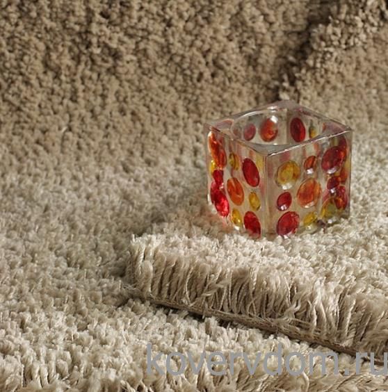 Однотонный ковер Шагги с высоким ворсом для дома и офиса NWRK-72