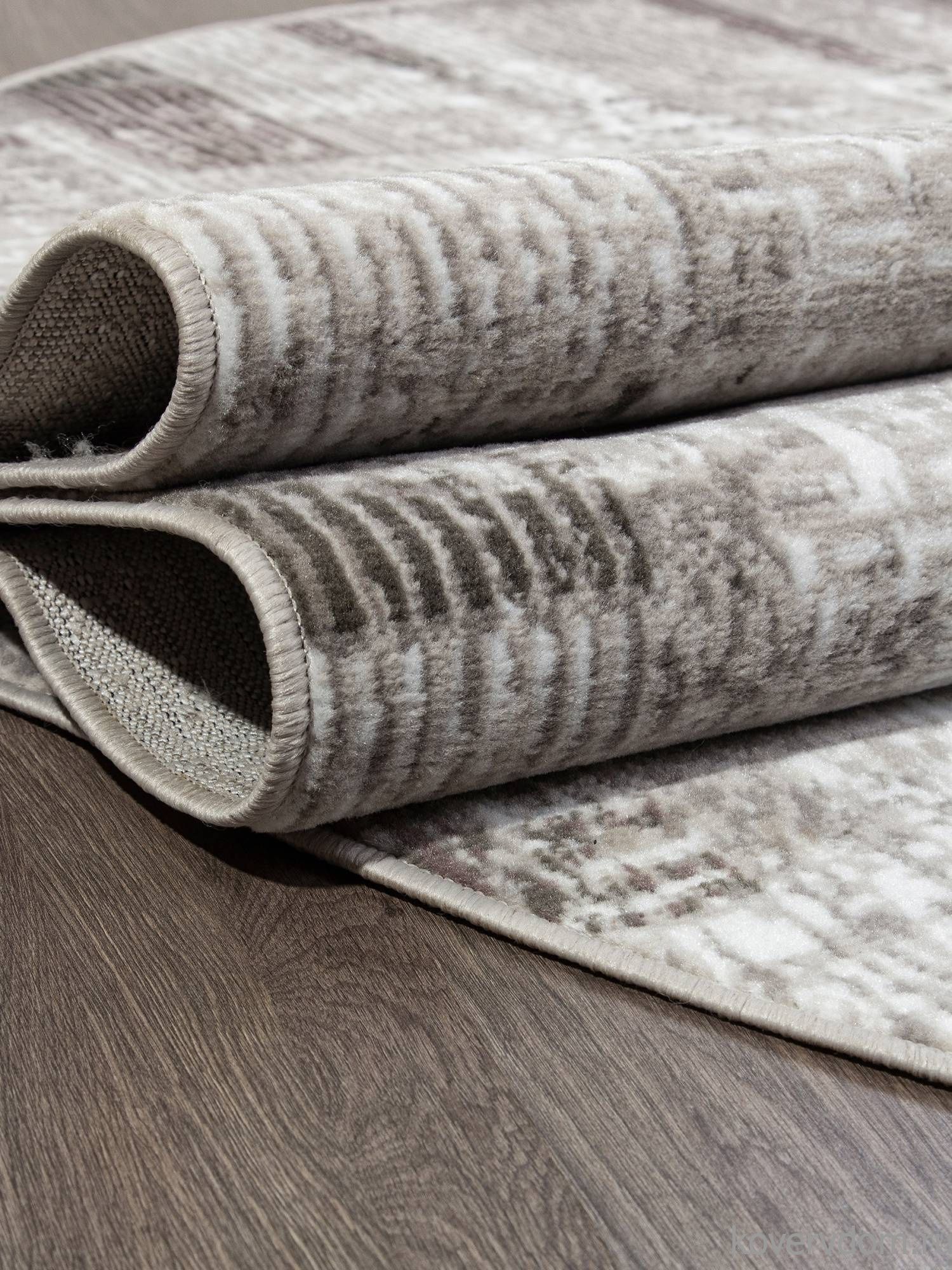 Ковер SILVER-A F396 GRAY Овал