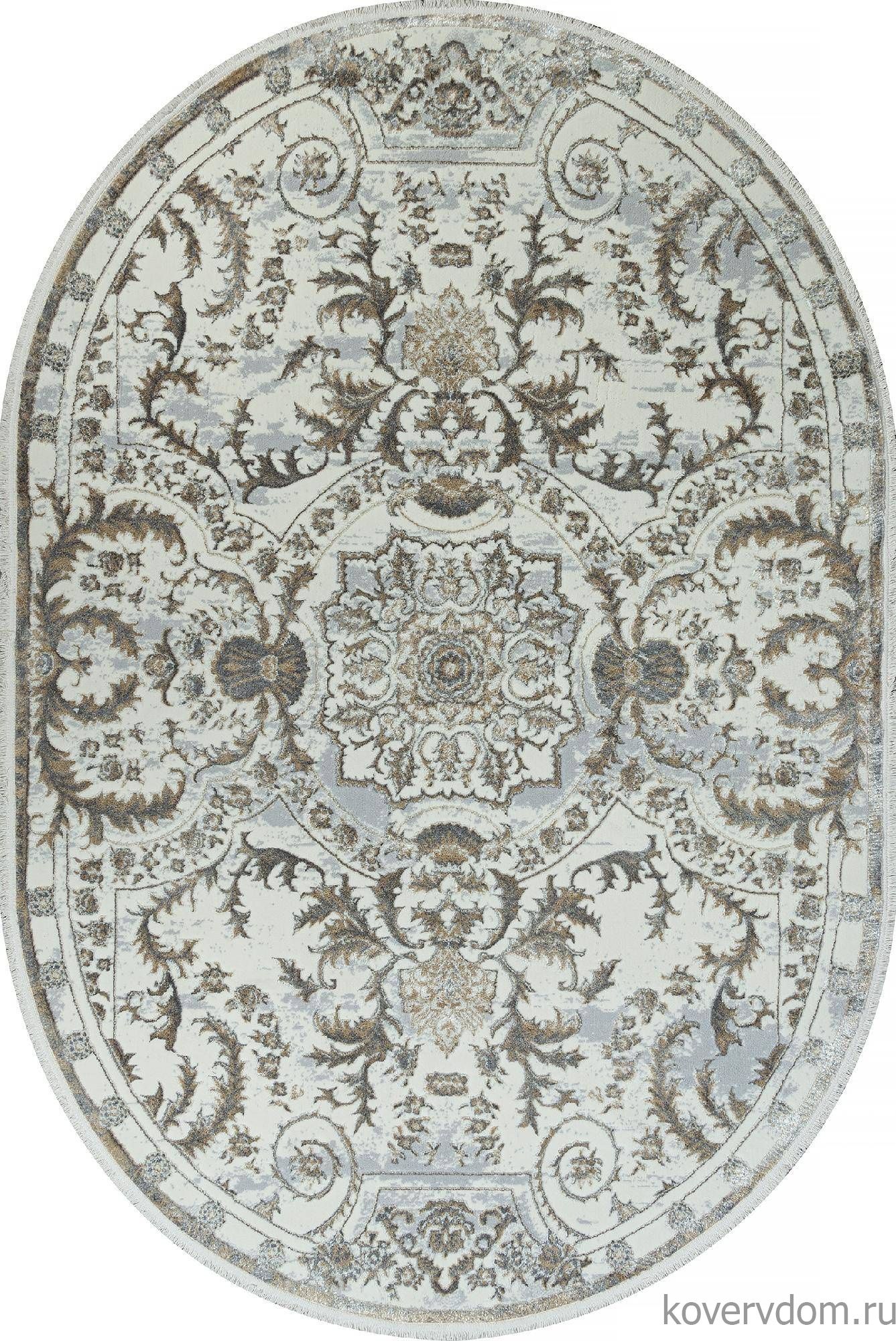 Ковер SAHARA-A 00765A GREY FDY / CREAM HB Овал