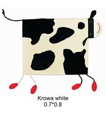 Ковер из шерсти Корова белая