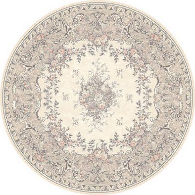 Ковер ISFAHAN Dafne alabaster Цветы КРУГ