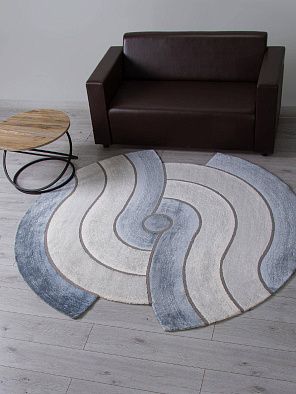 Ковер SAFIR 00836T GREY / BLUE Круг