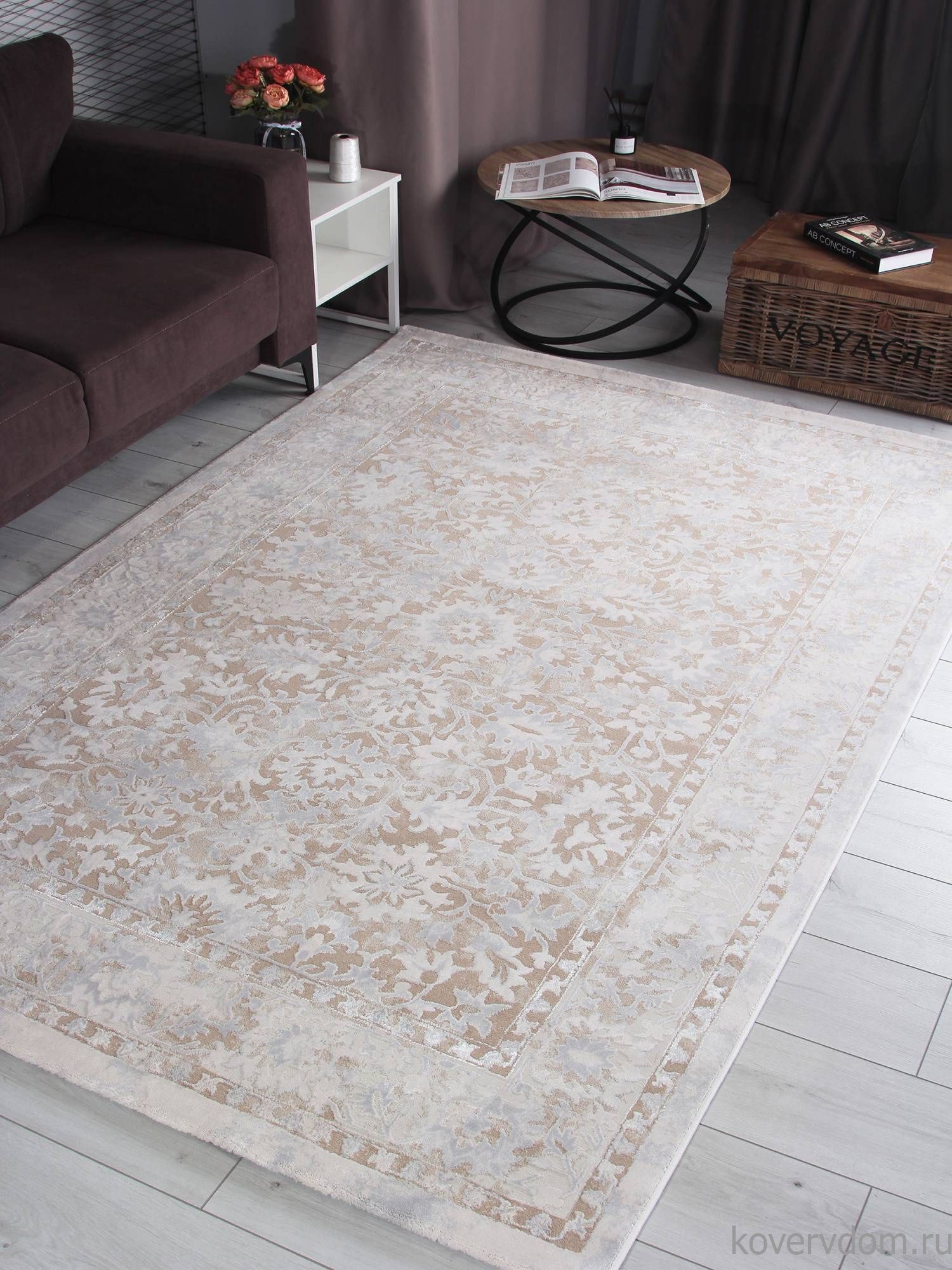 Ковер AMELI-A 9256A S.BEIGE / P.WHITE