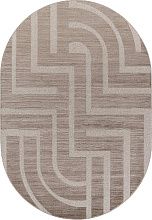 Пушистый круглый ковер DIOS F439 BEIGE Овал