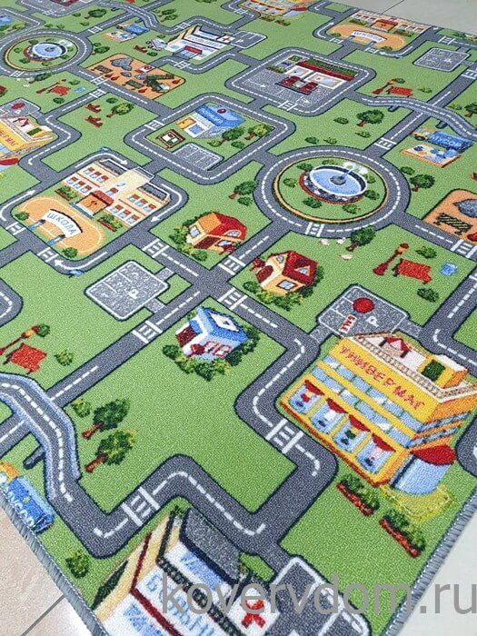 Детский ковер-палас с дорогами TOWN 1367-51