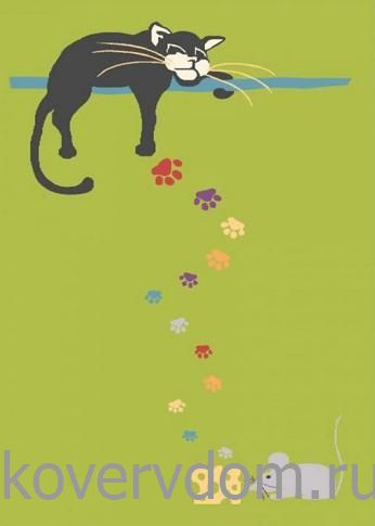 Ковер детский FUNKY CAT  lime