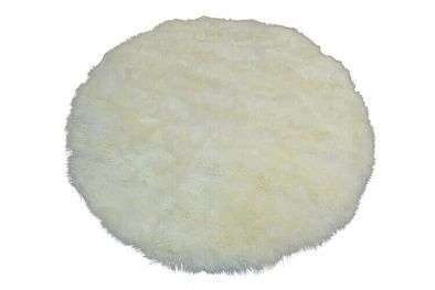 Ковер из новозеландской овчины КРУГ белый