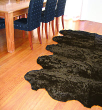 Овчина высокоплотная (накидка/ковер Bowron) 10-ти шкурная коричневая кудрявая