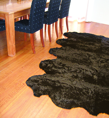 Овчина высокоплотная (накидка/ковер) 10-ти шкурная коричневая кудрявая 