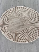 Круглый ковер в гостиную SAFIR 00837A BROWN / BROWN Круг