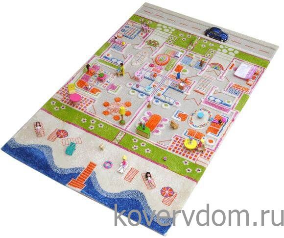 Детский развивающий игровой рельефный 3D ковер Коттеджный домик арт.100Х150