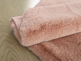 Ковер Шегги розовый из искусственного меха RABBIT PREMIUM MS1000 PINK Круг