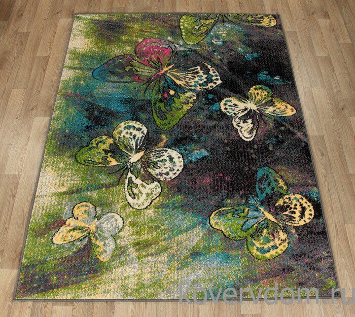 Ковер детский Бабочки FUNKY TOP FRU graphite