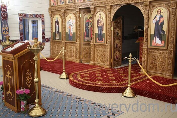 Полушерстяное ковровое покрытие с укладкой в храм