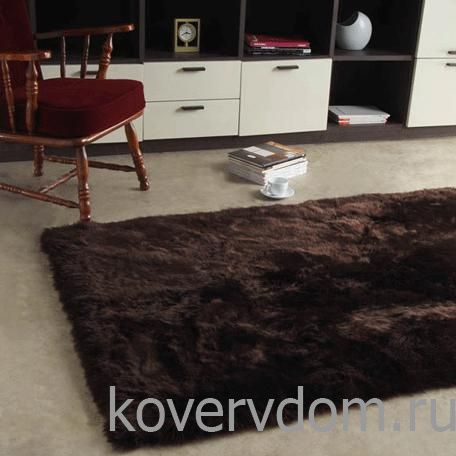 Ковер из длинношерстной овчины Шоколад