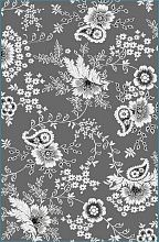 Ковер с цветами Графит  30760-37