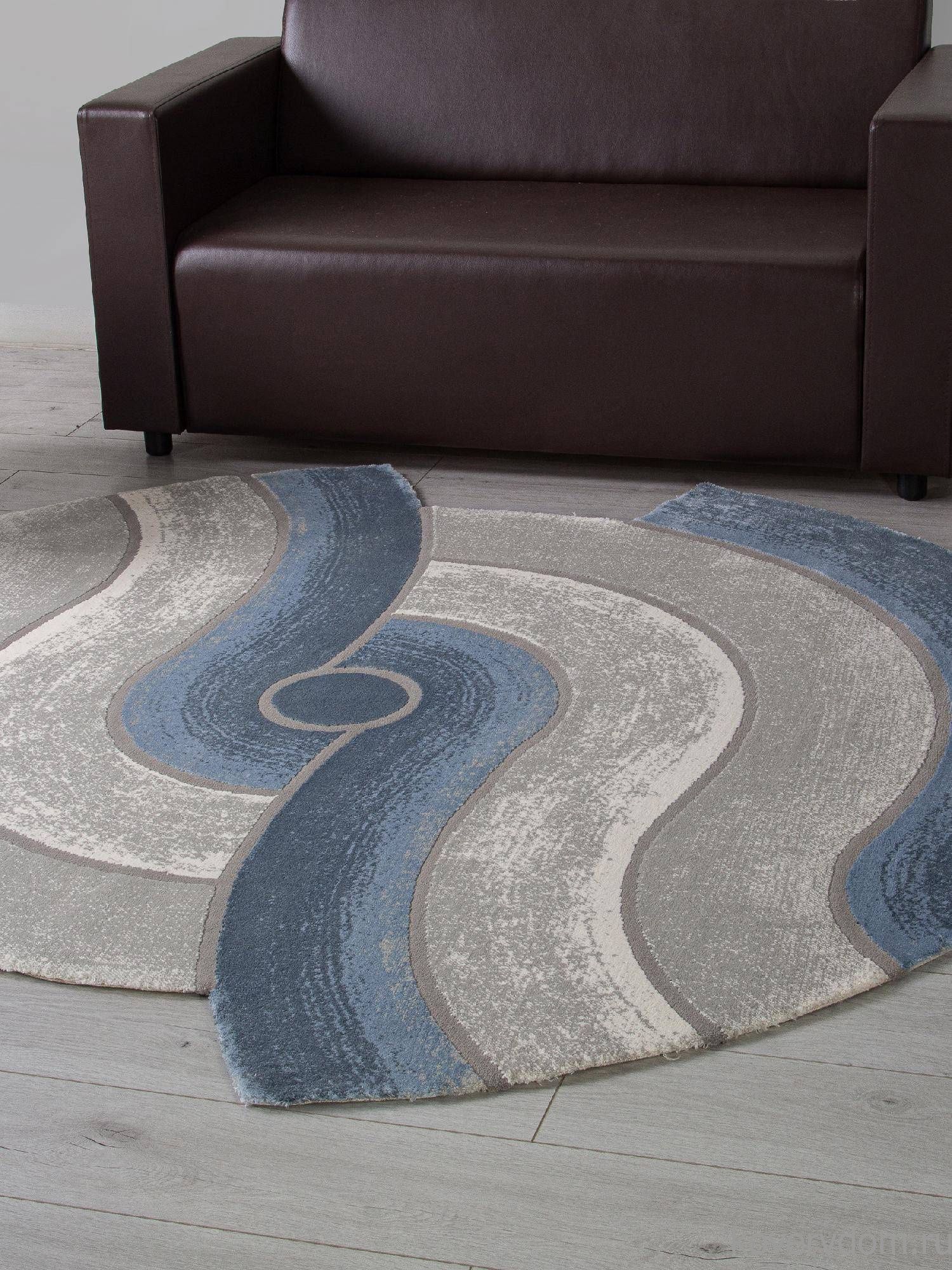 Ковер SAFIR 00836T GREY / BLUE Круг
