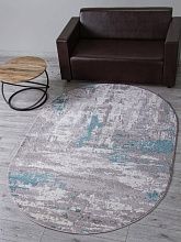 Овальный ковер бирюзовый PALERMO F279 GRAY Овал