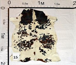 Меховой ковер из Италии-шкура ТРИКОЛОР M15