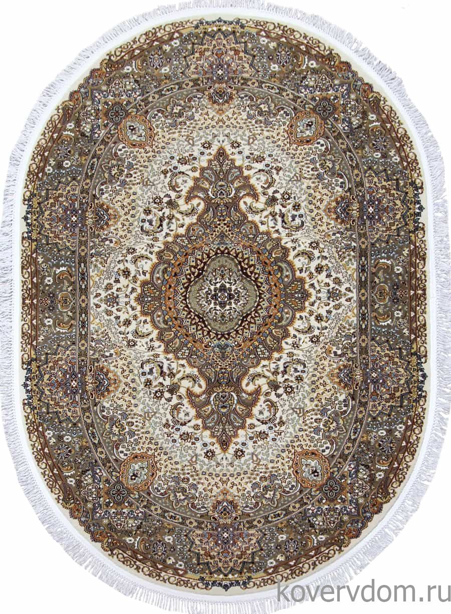 Ковер SHAHREZA D414 CREAM-BROWN Овал