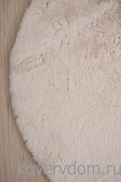 Ковер из искусственного меха Krolik 1000A T2408_BEIGE круг