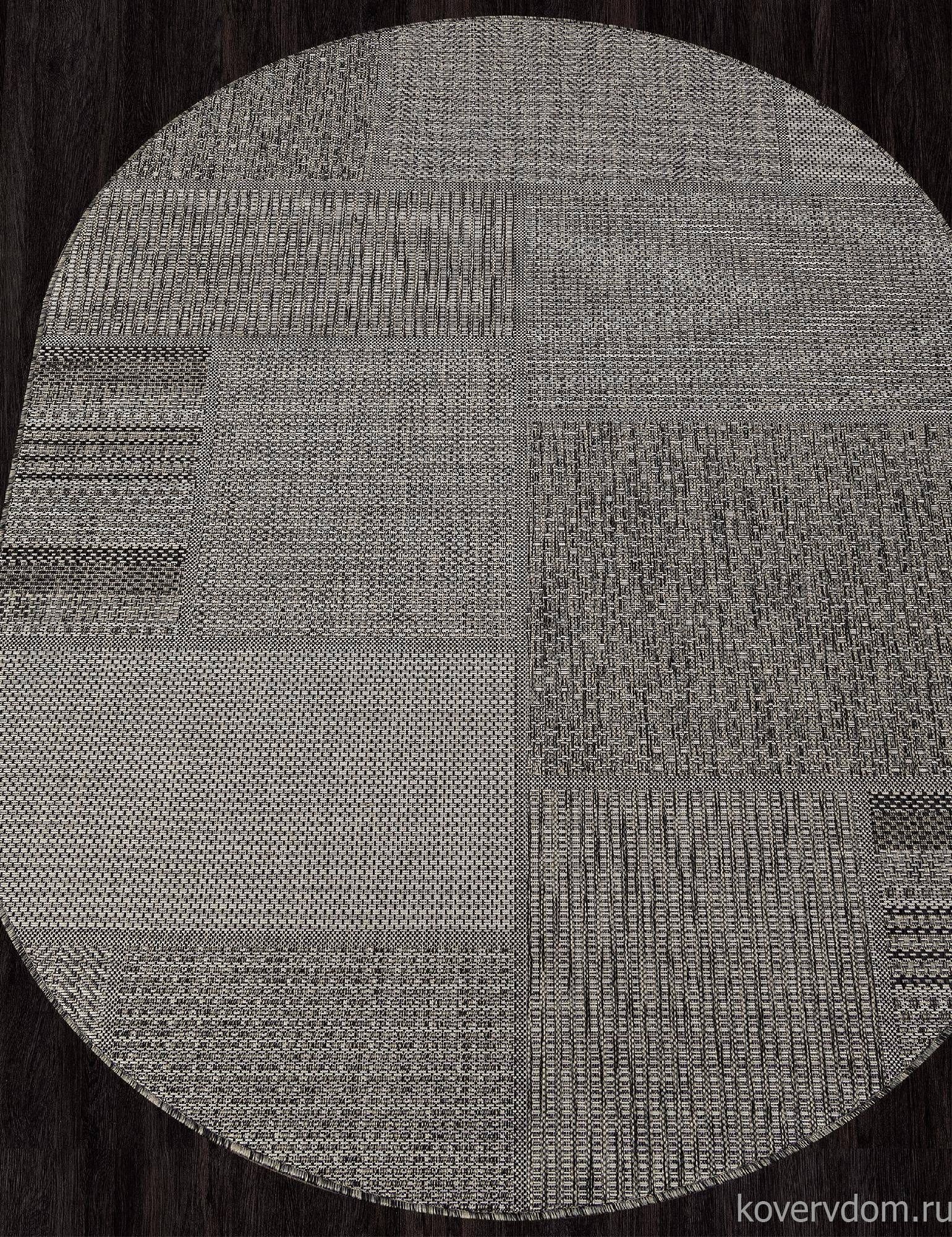 Ковер-циновка KAIR-A S139 BLACK-GRAY Овал