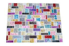 Винтажный ковер Zadeh пэчворк ручной работы Vintage Look at Me P-7823