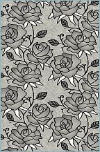 Ковер с цветами Графит  30763-37