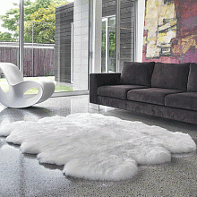 Овчина высокоплотная (накидка/ковер Bowron) ШЕСТЕРНАЯ слоновая кость