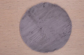 Ковер из искусственного меха Krolik 1000A T9082_GREY круг