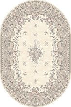 Овальный ковер из шерсти ISFAHAN Dafne alabaster Цветы ОВАЛ