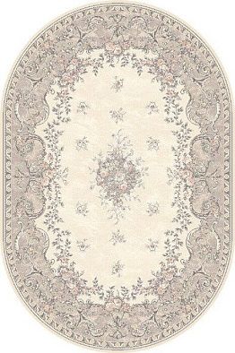 Ковер ISFAHAN Dafne alabaster Цветы ОВАЛ
