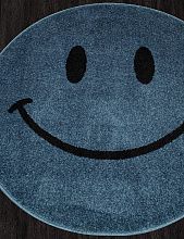 Круглый ковер в спальню SMILE 2 NC19 BLUE Круг