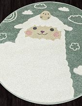 Круглый ковер зеленый IZUMRUD C119 LIGHT GREEN Круг