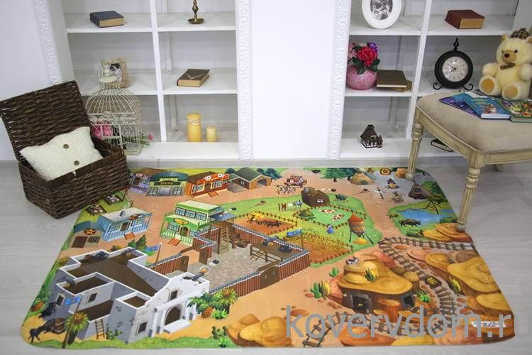 Детский развивающий 3D ковер Дикий Запад 86029