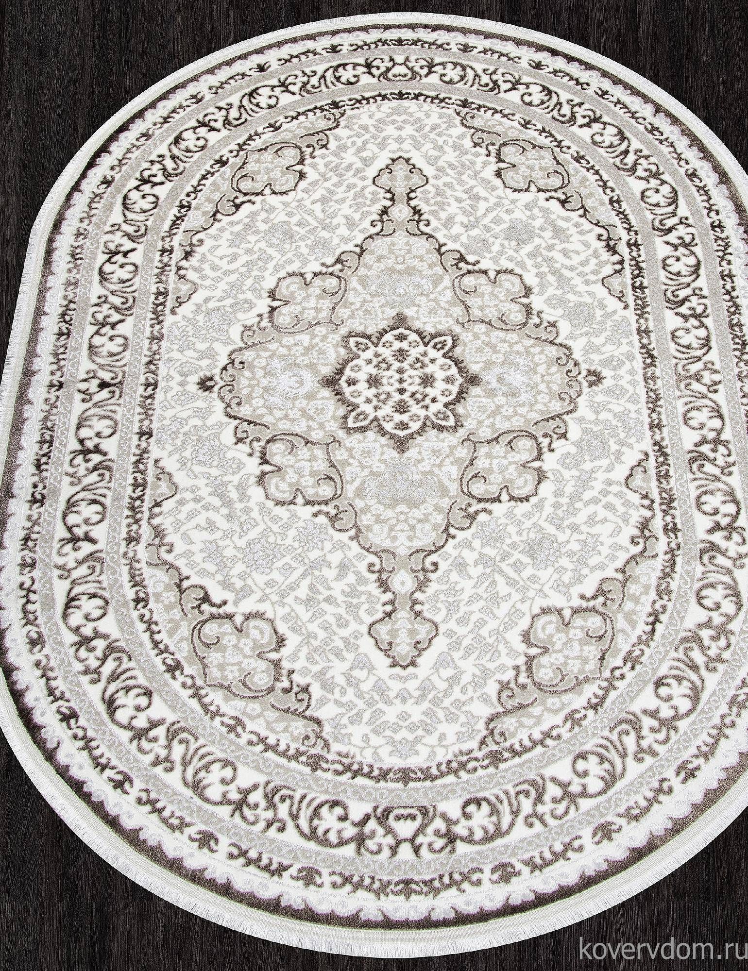 Ковер ALFANI Q011A BROWN FDY/CREAM SHRINK Овал