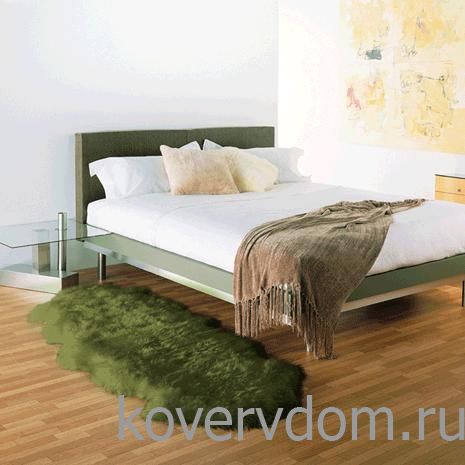 Овчина высокоплотная (накидка/ковер) ДВОЙНАЯ  мох