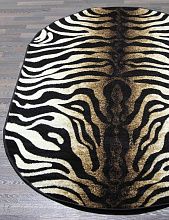 Ковер под шкуры животных SUNRISE 2 D053 BLACK-CREAM Овал