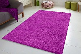 Пушистый ковер длинноворсовый SHAGGY УЛЬТРА фиолетовый