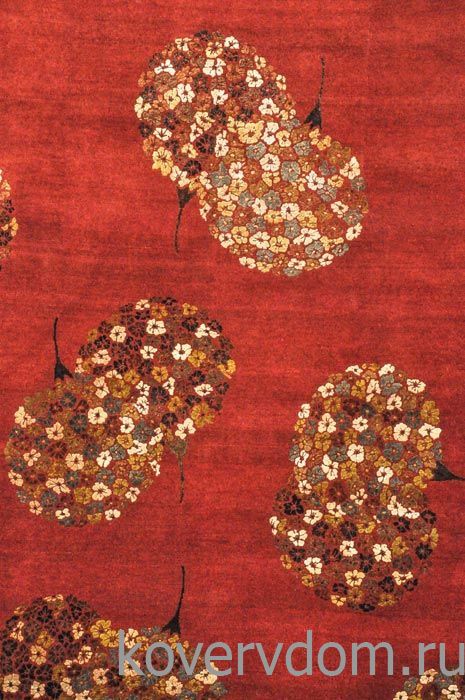 Ковер ручной работы из шелка и шерсти Silk-Wool CHA 28 Rust 